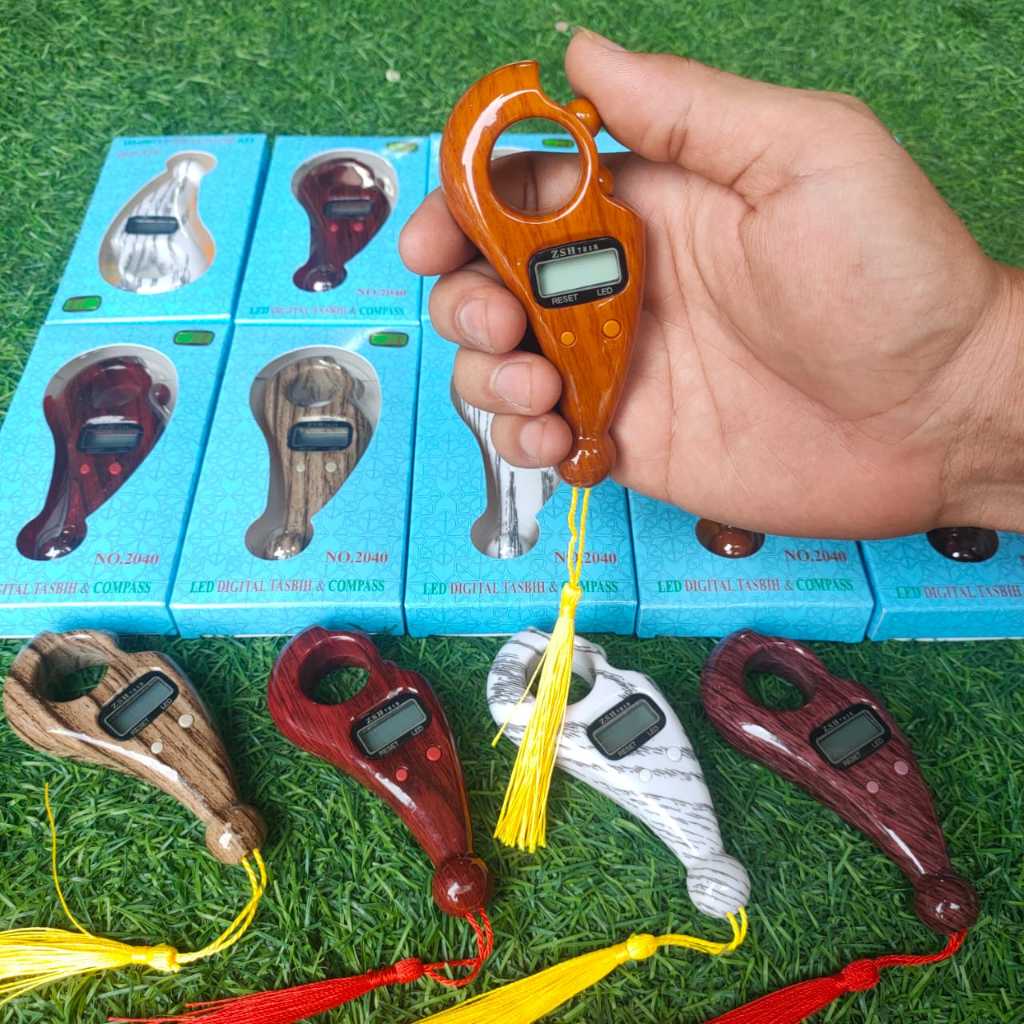 Tasbih Digital Kayu LED / Tasbih digital perlengkapan ibadah