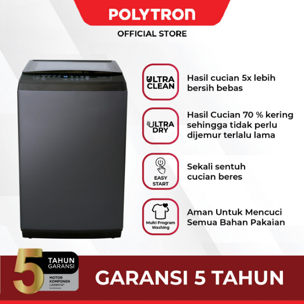 MESIN CUCI POLYTRON PAW7029Y MESIN CUCI 1 TABUNG POLYTRON PAW 7029Y