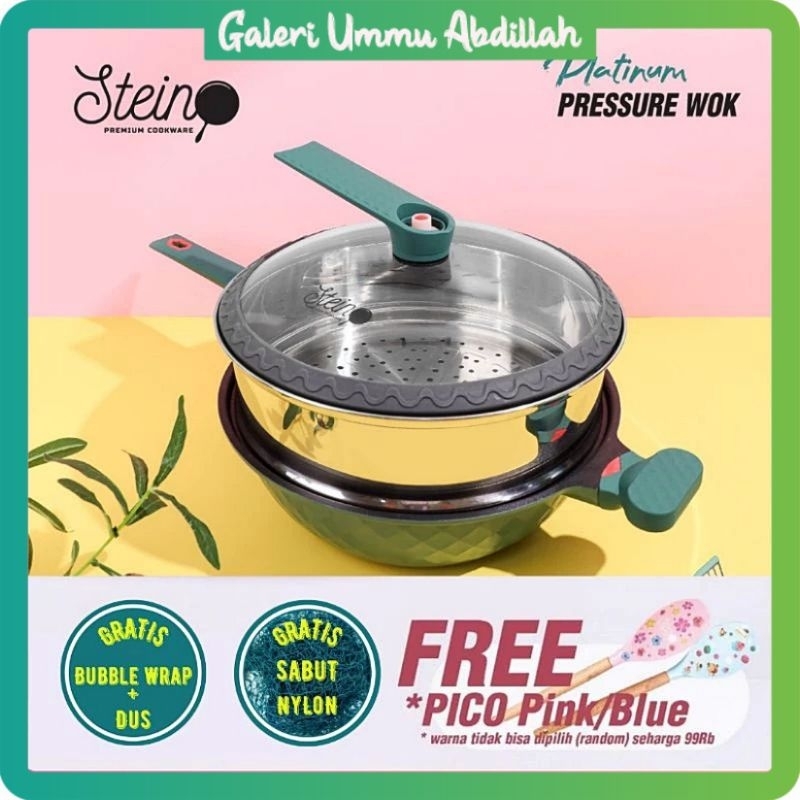 Stein Wok Platinum Presto Steincookware (Free Spatula Steincookware) Wok Pressure Cooker Stein Plati
