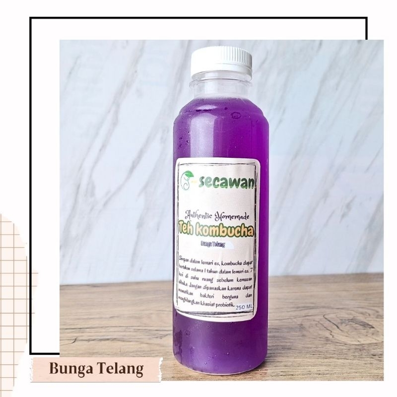 

Teh kombucha varian bunga telang 250 ml