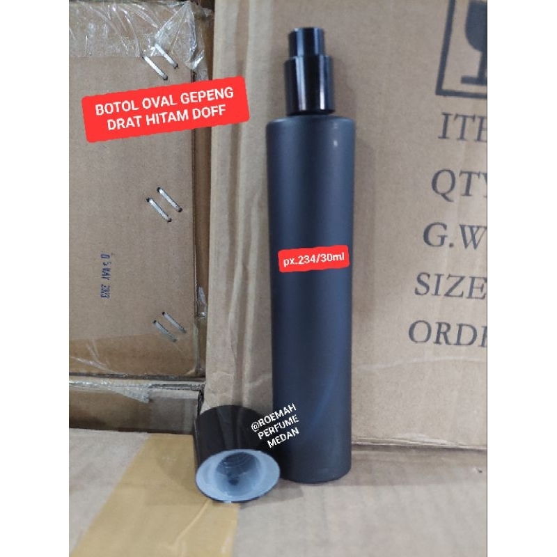 BOTOL PARFUM OVAL DRAT BLACK 12BOTOL