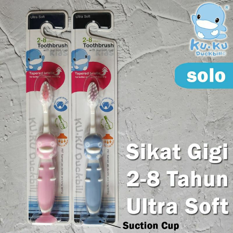 Sikat Gigi Anak Tapered Bristle Suction 1pc 2pc Kuku Duckbill Kids Toothbrush