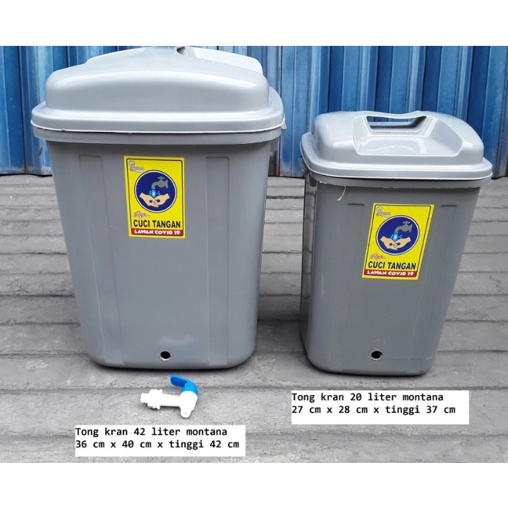 Tong Kran Montana 20L Silver / Tong Kran Cuci Tangan 20L Abu