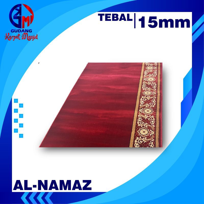Sajadah Karpet Masjid Al Namaz Tebal 15mm meteran/ Karpet Sajadah / Karpet Mushola