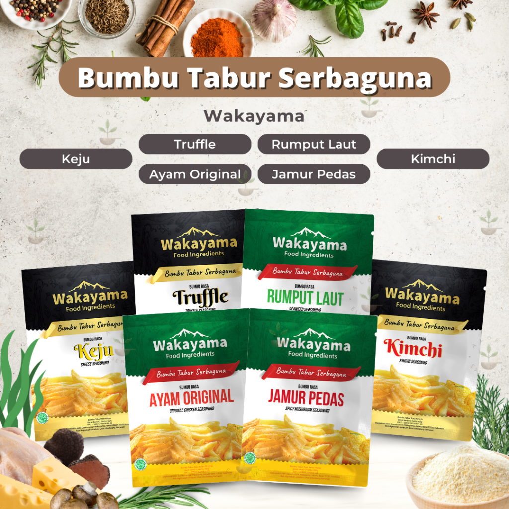 

Wakayama Bumbu Tabur Gurihya - Bumbu Tabur Instan Wakayama