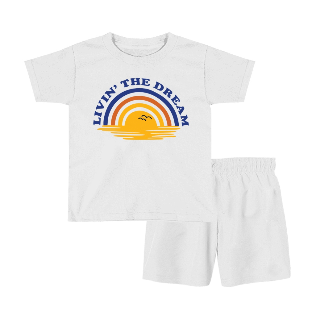 Setelan Anak perempuan dan laki laki Kaos Sehari hari Baju Anak Lengan Pendek Celana Anak / Kaos Ana