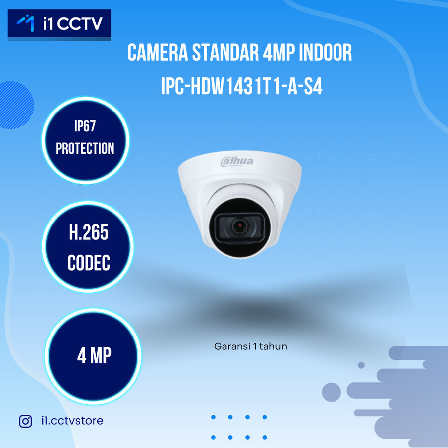 CAMERA STANDAR 4MP INDOOR IPC-HDW1431T1-A-S4