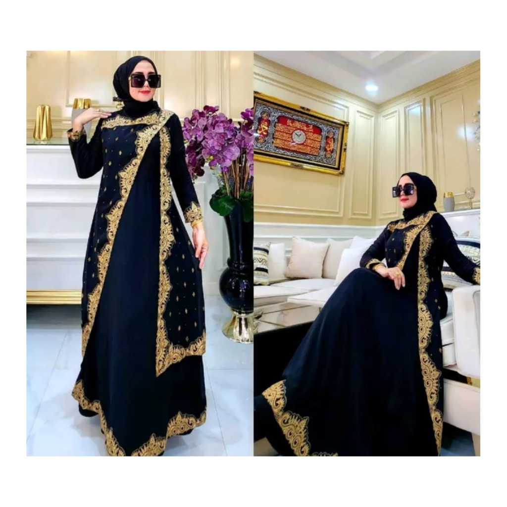 ABAYA Turkey Hitam , abaya ulfi,Bordir,gamis masakin, GAMIS terbaru