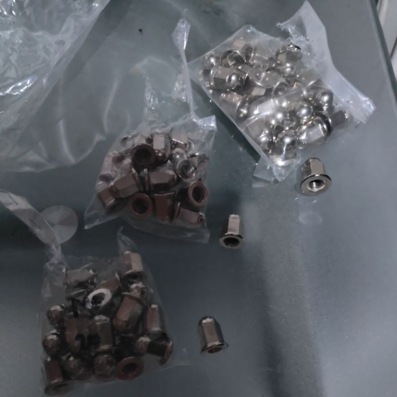 mur topi M8 x 15 mm kunci 12 panjang galvanis / mur topi m7 x 15 mm kunci 10 / mur topi m6 x 15 kunc