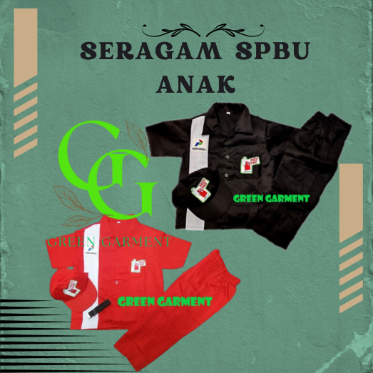 KOSTUM PROFESI ANAK 2024 TERBARU karnaval Baju Seragam SPBU Setelan Pertamina buat Laki Perempuan Ke