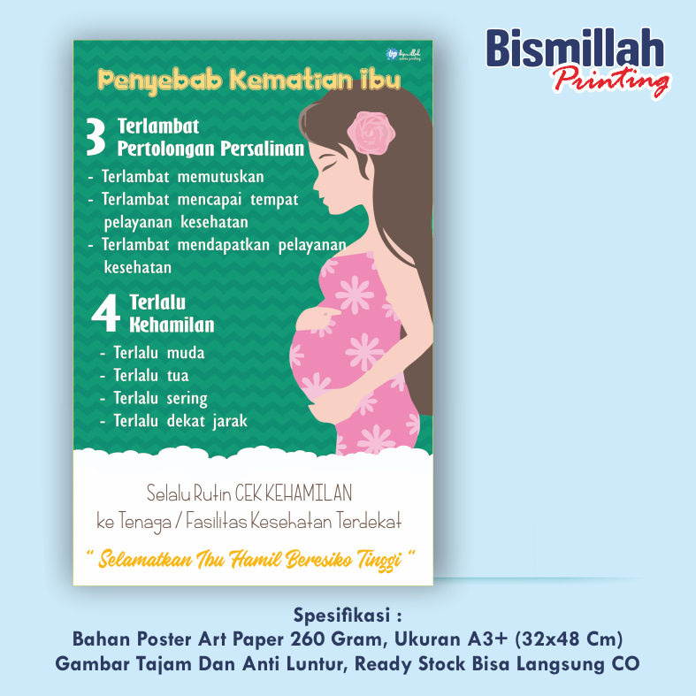 

Poster Kebidanan Penyebab Kematian Ibu