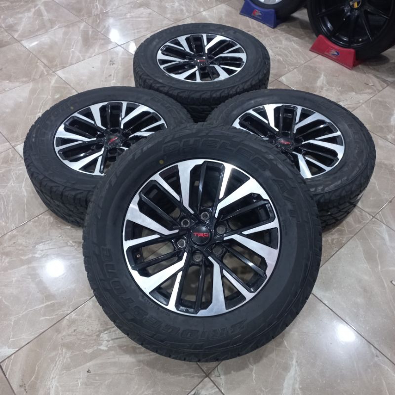 VELG + BAN | REPLIKA FORTUNER TRD RING 18 BAUT 6X139.7 | BAN BRIDGESTONE AT