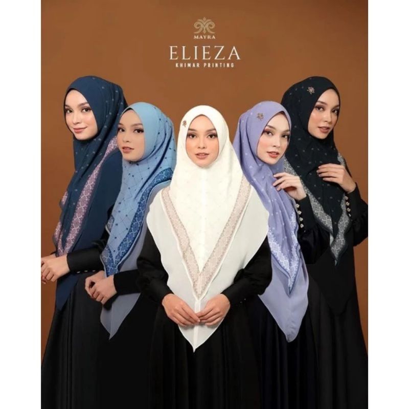 MandaHijab/ELIEZA Khimar Printing Mayra/Khimar Printing Premium/Hijab Printing Terbaru/Khimar Syari 