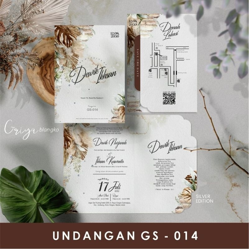 

GS 014 Blangko Undangan Kosongan Griya Blanko SILVER EDITION + FREE File Setting Corel