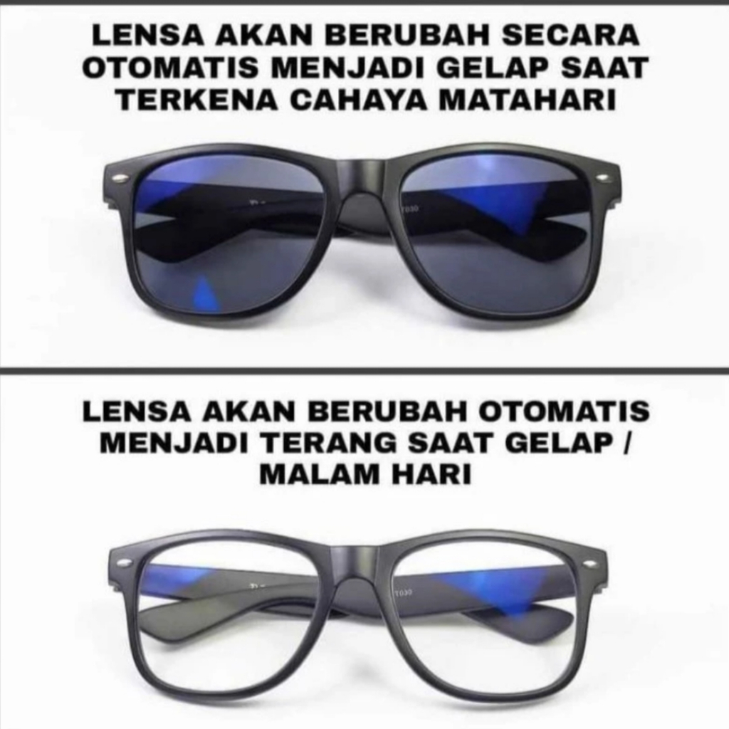 KACAMATA PHOTOCROMIC ORIGINAL, KACA MATA BLUE RAY MINUS PLUS, PRIA DAN WANITA