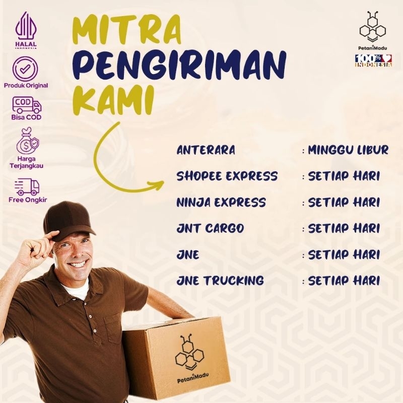 

Maknyuss1 Madu Asli 100% Madu Murni Nektar Multiflora 500Gr Pure Natural Raw Honey