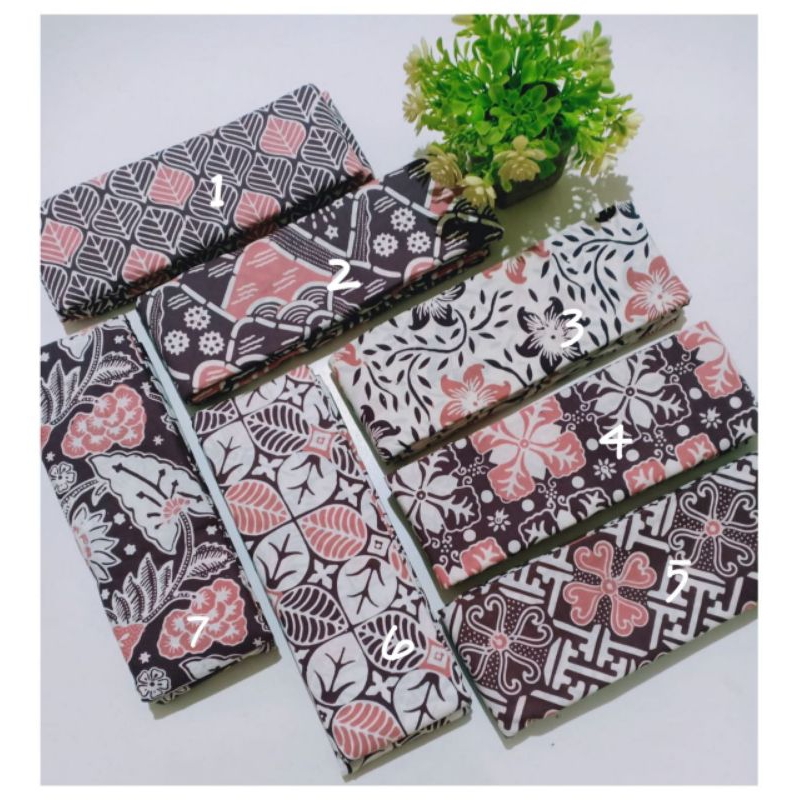 KAIN BATIK CAP MOTIF 2 WARNA SALEM PASTEL