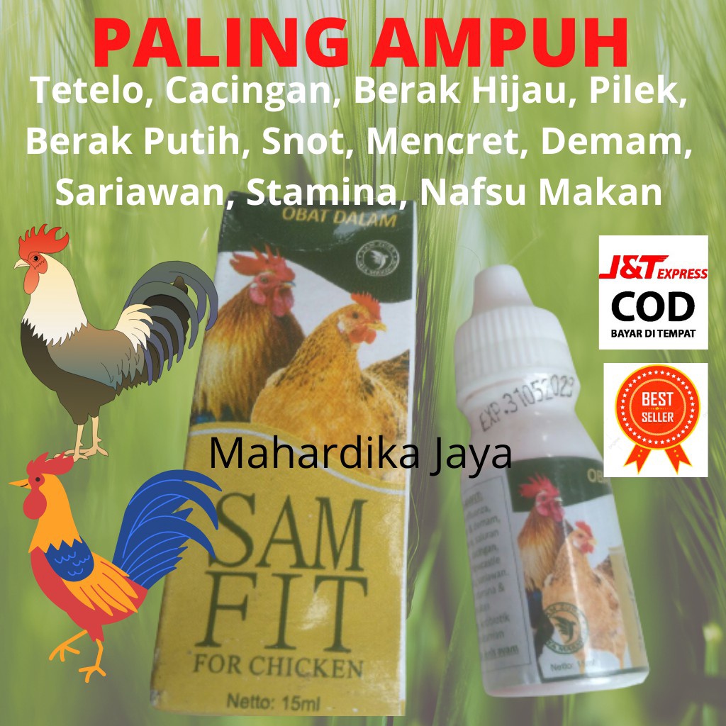 12.12 SALE SAMFIT Obat Ayam Sakit Ngorok Tetelo Mencret Pilek Lumpuh Nyilet Kuning Cacingan Flu Arat