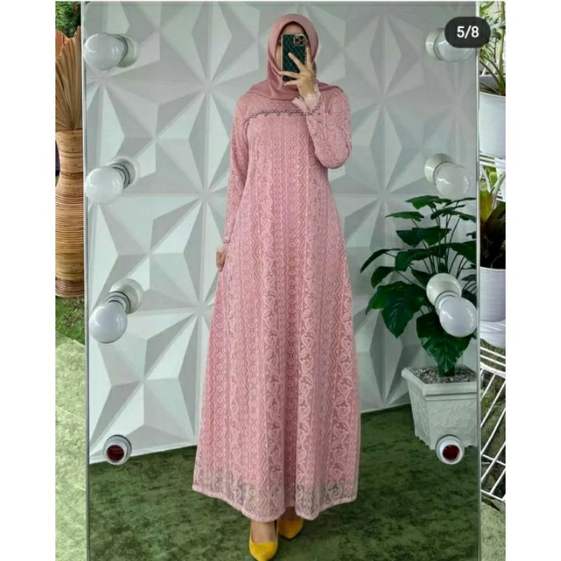 GAMIS BROKAT IMPORT OZIAS AKSEN PAYET MUTIARA