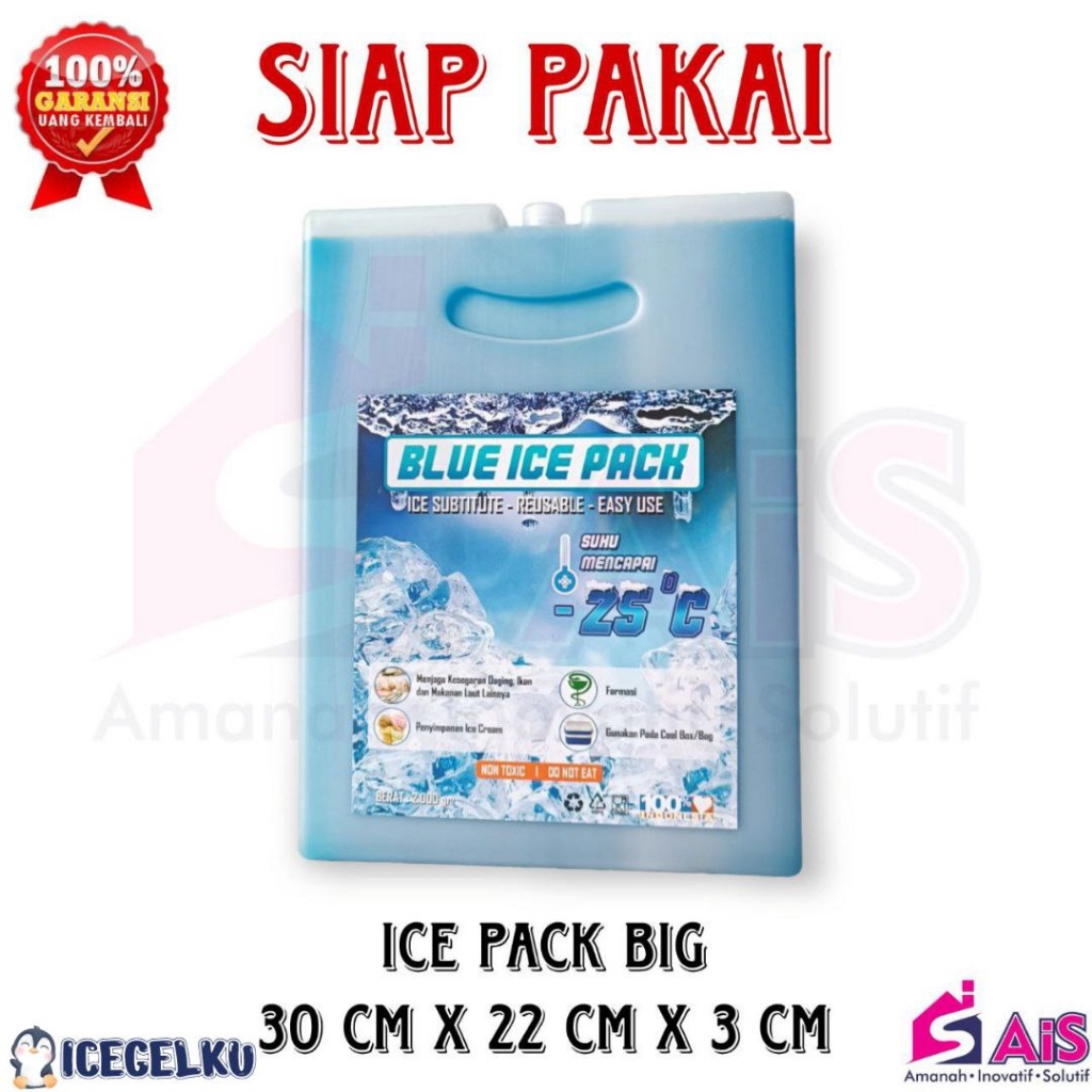 Terbaru 12.12 ICE PACK BESAR 2KG ICEPACK PENGGANTI DRY ICE PENGGANTI ES BATU ICE PACK AIR COOLER 