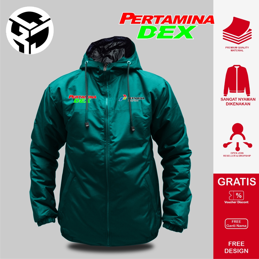 JAKET PERTAMINA DEX PARASUT TEBAL PAKAI BUSA DAKSTRON ORIGINAL CIKAJANGSTOREID