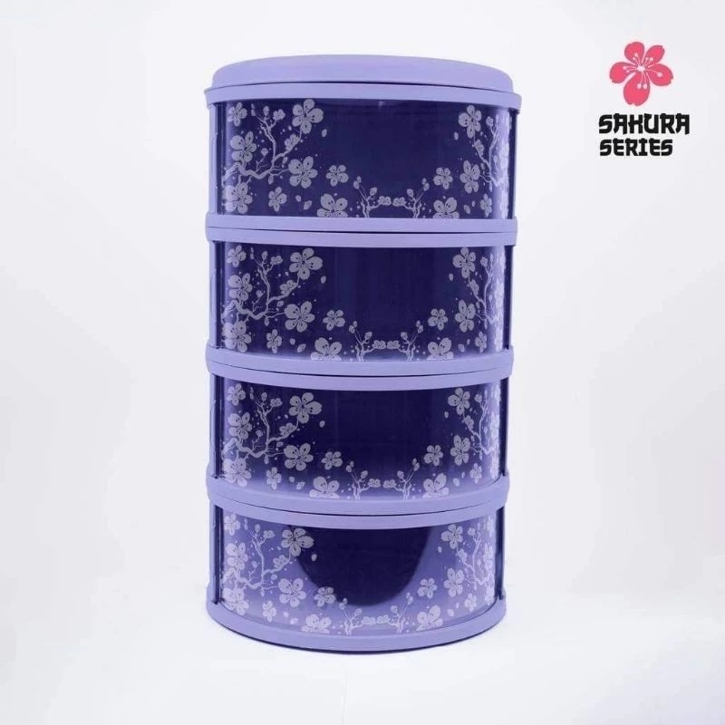 tudung saji 4 tingkat motif sakura