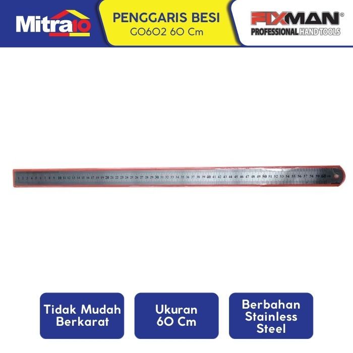 

Fixman G0602 Ruler Stainless Steel 60Cm - Penggaris