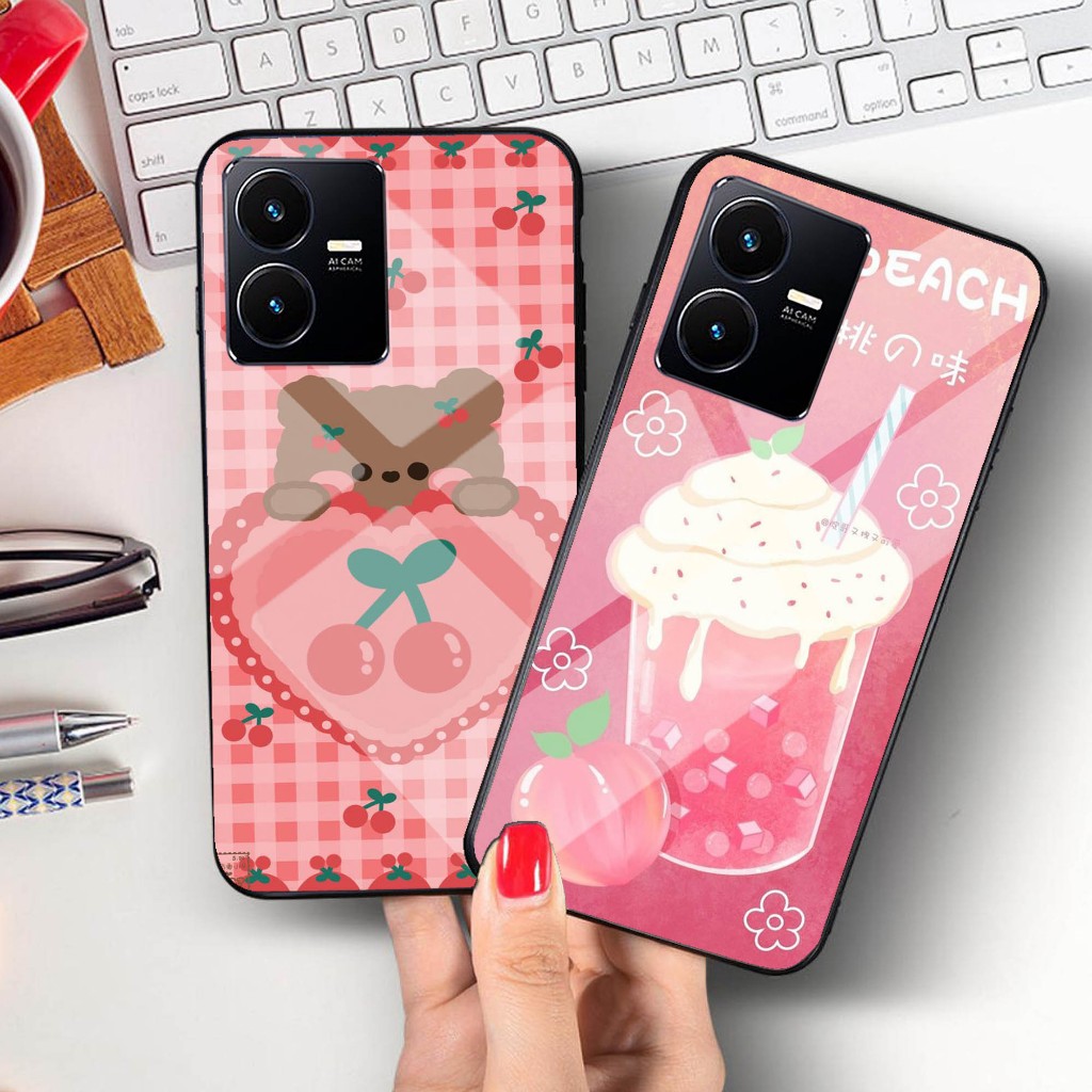 Case Kaca VIVO Y22 - Kesing Hp VIVO Y22  - Case Kaca Kilau VIVO Y22  - Case VIVO Y22 (GC174)