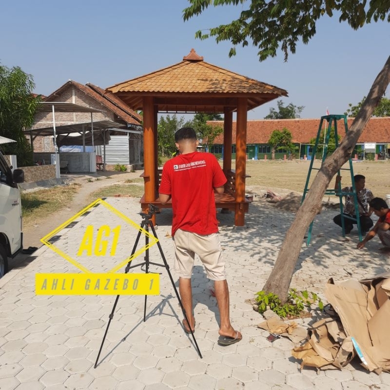 Gazebo ready stock 2x2 / gazebo / gazebo jati / gazebo kayu / gazebo taman / saung / saung gazebo / 