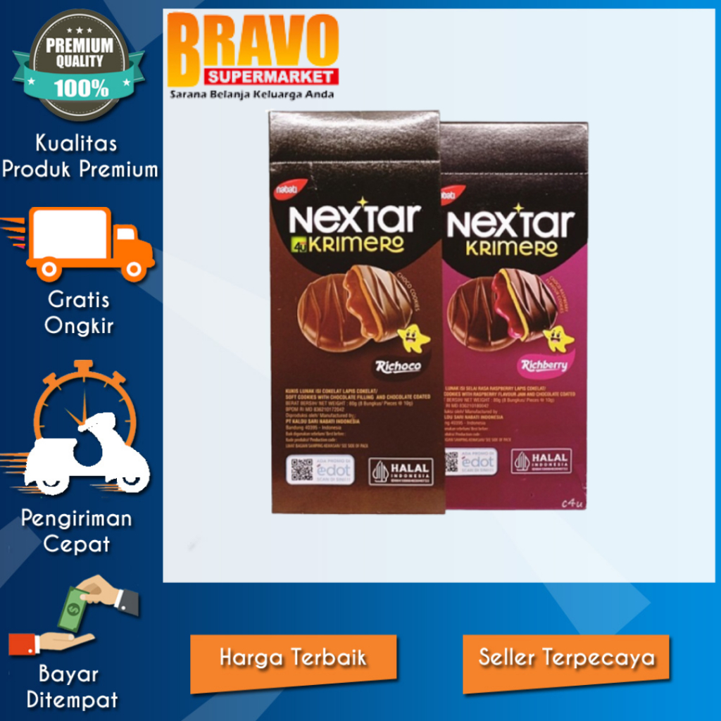

Bravo Supermarket Tulungagung - NEXTAR BOX KRIMERO NEW isi 8 pcs
