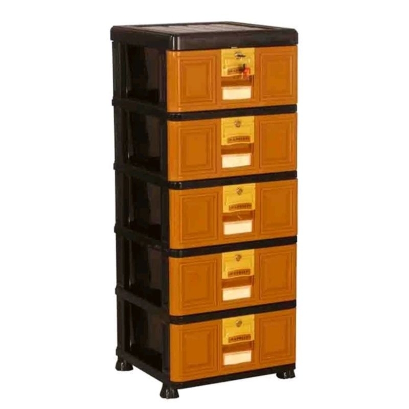 LEMARI PLASTIK / RAK PLASTIK SERBAGUNA / EXCEL / LACI PLASTIK 5 SUSUN