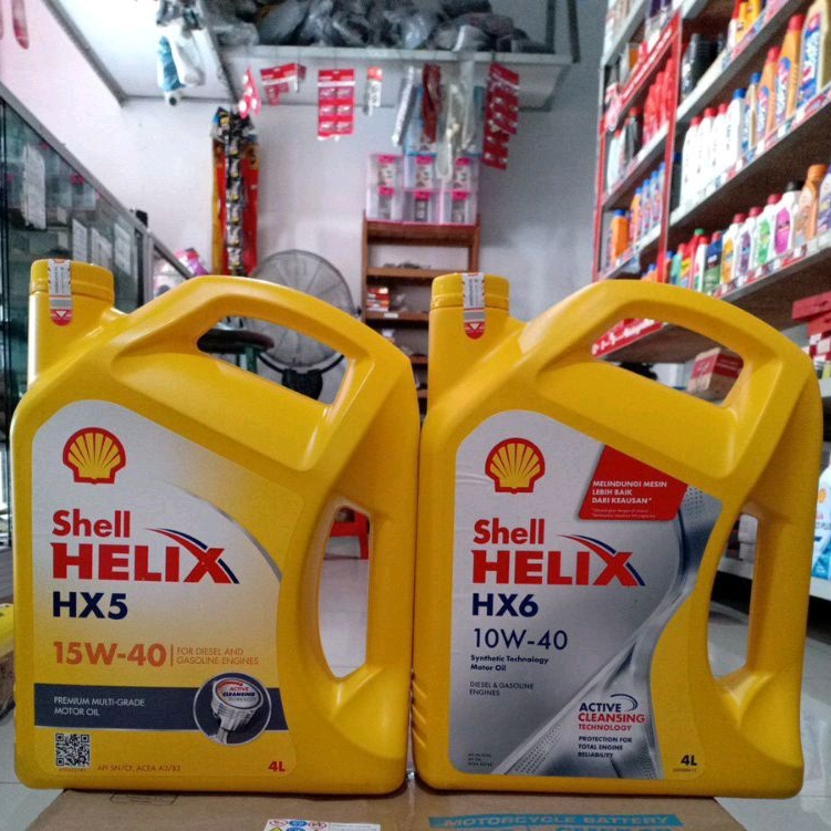 OLI MESIN SHELL HELIX HX5 HX6 HX7 4LITER