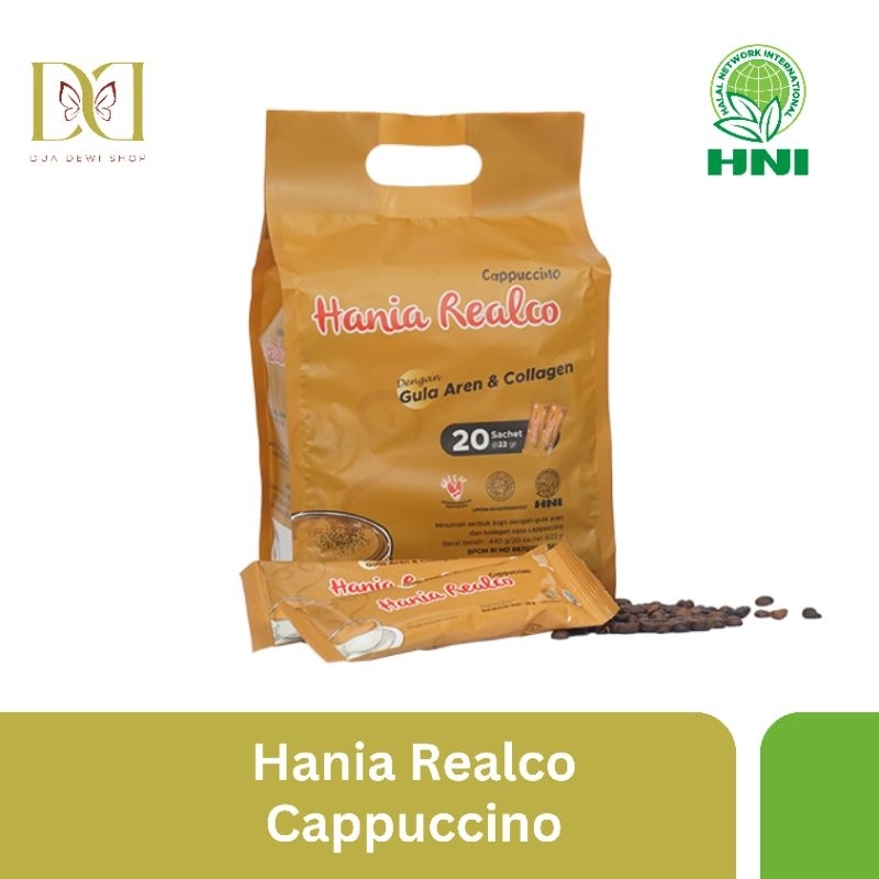 

HNI HPAI Hania Realco Cappuccino Kopi Gula Aren dan Kolagen