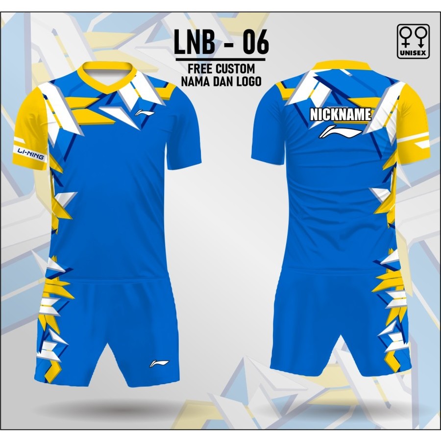 Setelan jersey badminton baju lining kaos bulutangkis