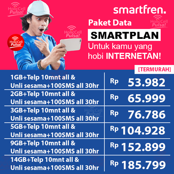 PAKET DATA SMARTFREN SMARTPLAN 1GB 2GB 3GB 5GB 9GB 14GB I WAJIB BACA DESKRIPSI PRODUK