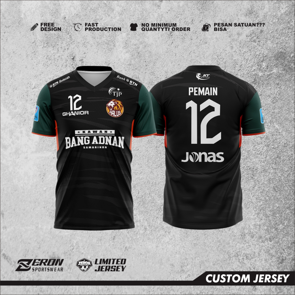 JERSEY FUTSAL HALUS FC AWAY 2023/24, GRATIS NAMA FULL PRINTING