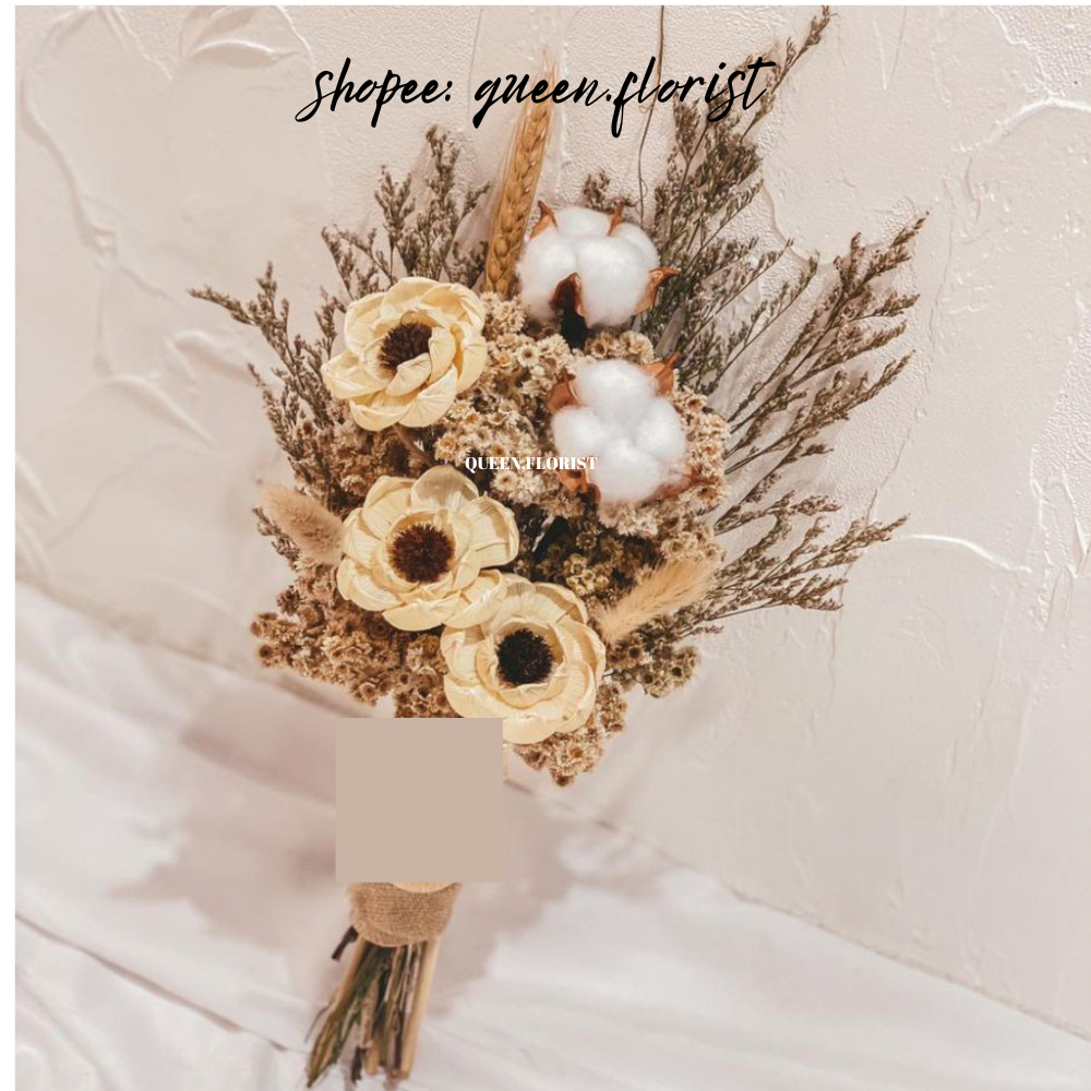 wedding bouquet Buket bunga kering/ Buket Prewedding/Buket Wedding/Buket rustic/ Buket dried flower