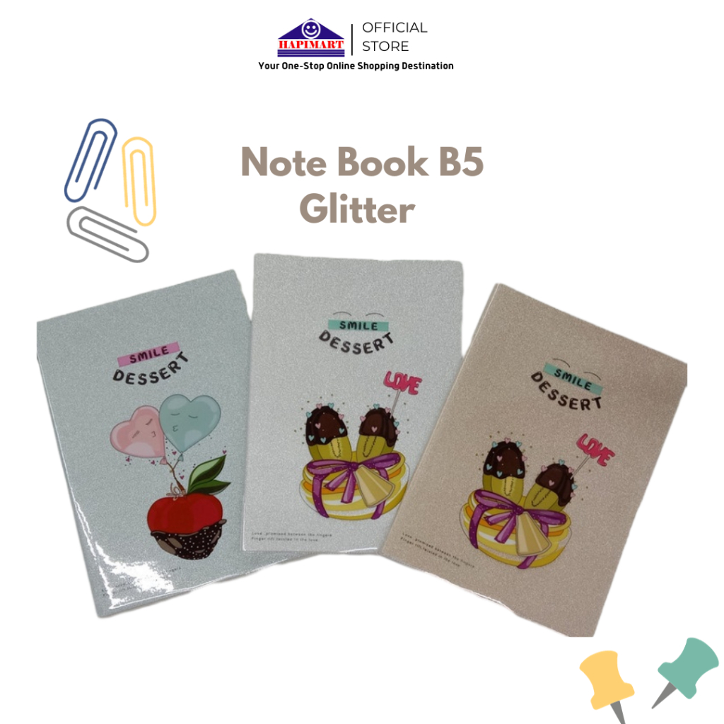 

Notebook Glitter/Buku Catatan Cover Glitter Note Book Sampul Glitter B5 (Notebook Plan)