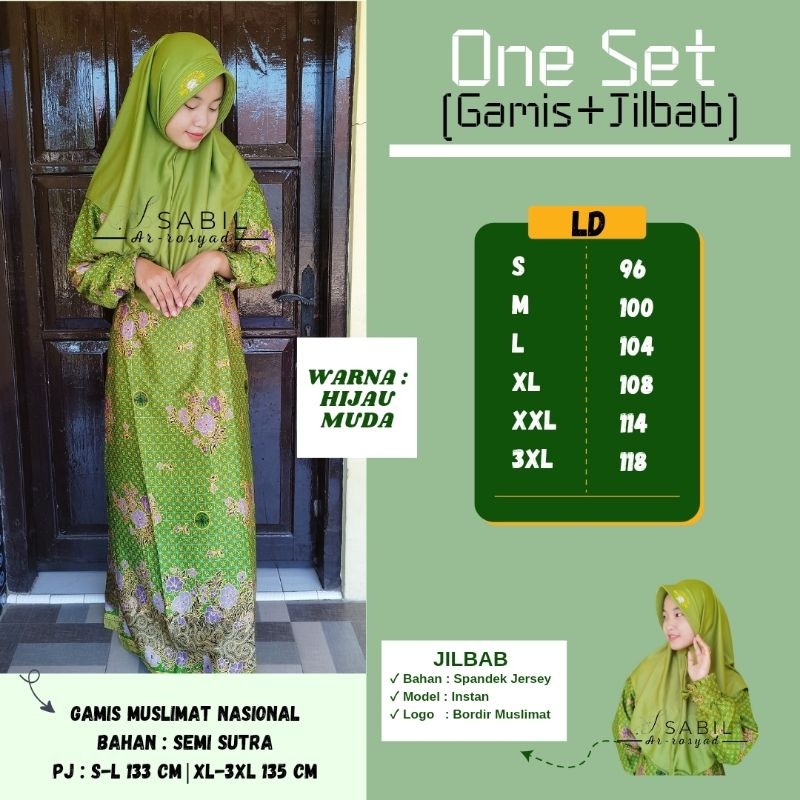 GAMIS MUSLIMAT NU SEMI SUTRA GAMIS PENGAOSAN MUSLIMAT NU SERAGAM MUSLIMAT NU