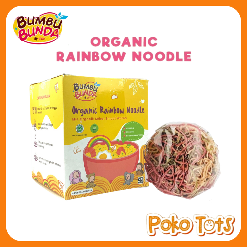 

Bumbu Bunda Organic Rainbow Noodle 3x15 gr Mie Organik 4 Warna Non MSG Non Pengawet Bumbu Bunda Elia JB