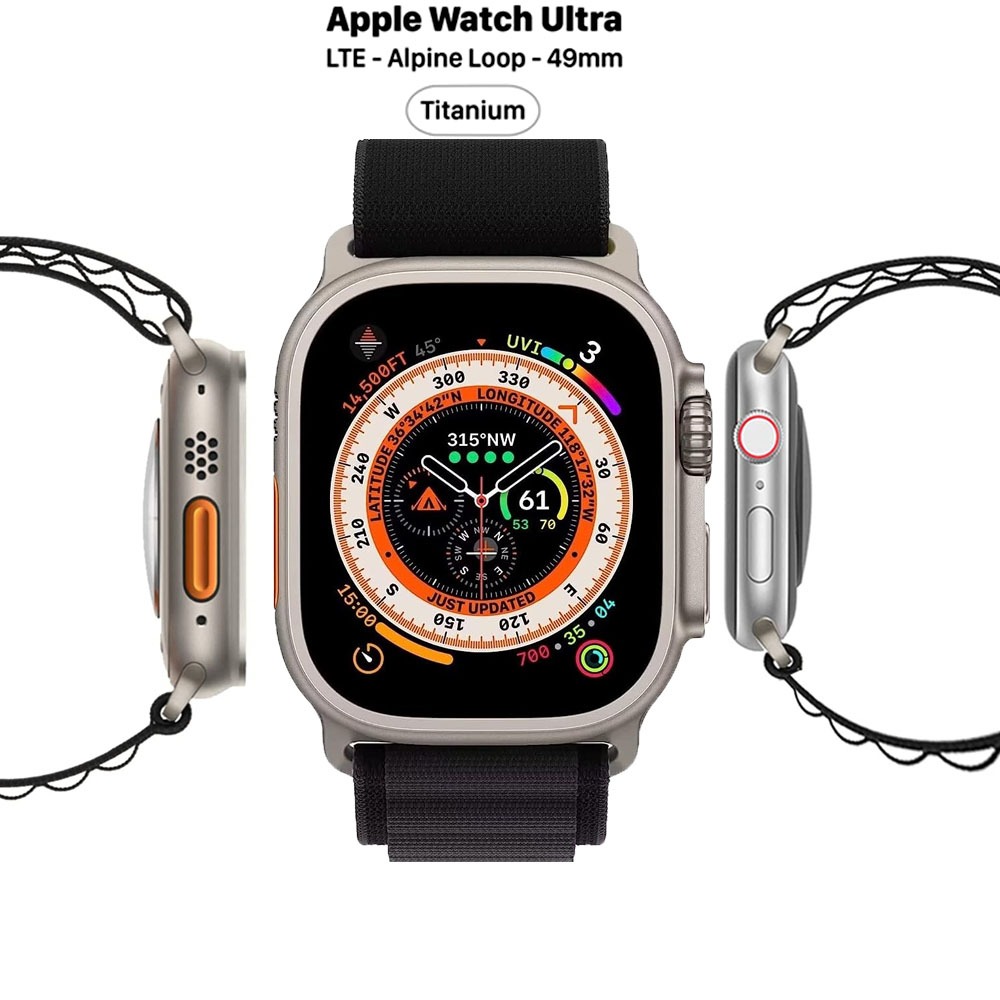 Apple Watch Ultra 49mm GPS + Cellular  Case with Midnight  OceanBand iPhone  Bluetooth Full iTouch  