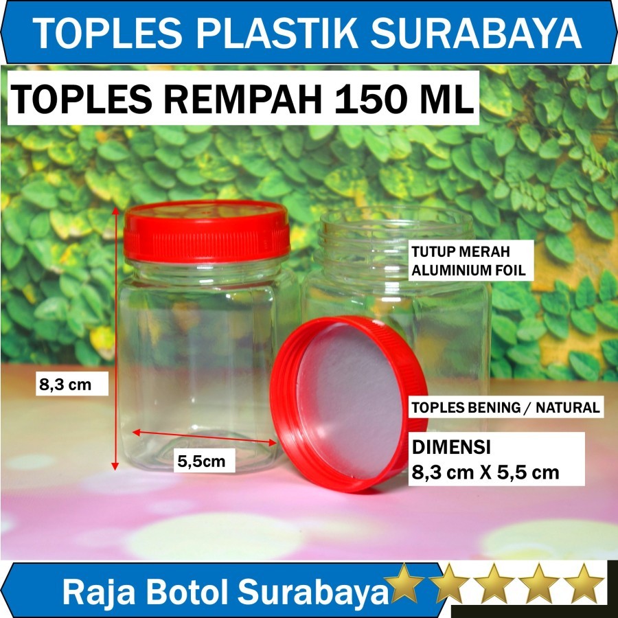 Toples Rempah 150 ml Toples Sambal Kotak
