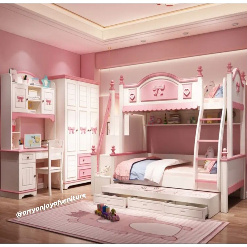 set kamar tidur anak / tempat tidur tingkat / tempat tidur anak