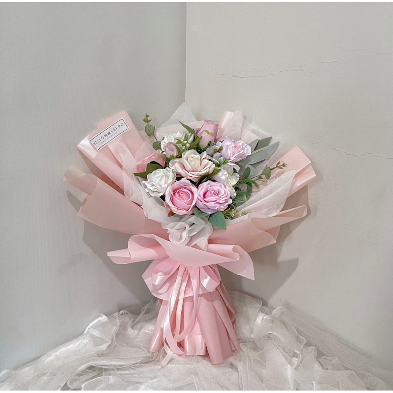 Premium bouquet artificial Large|buket bunga palsu|bunga imitasi premium|buket ukuran sedang|bunga a