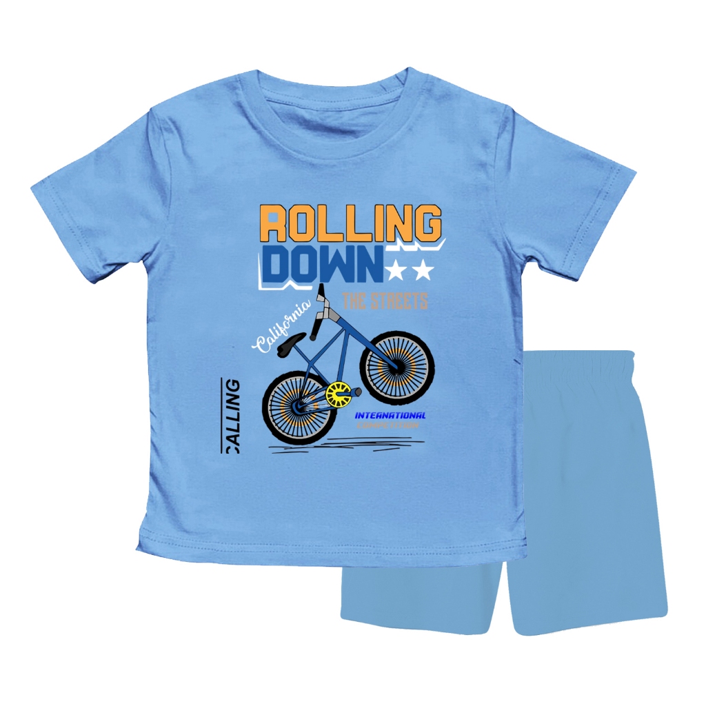 Setelan Anak perempuan dan laki laki Kaos Sehari hari Baju Anak Lengan Pendek Celana Anak / Kaos Ana