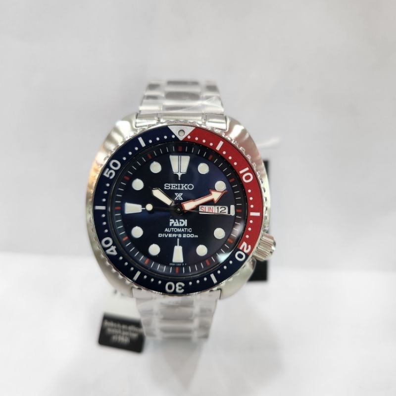Jam tangan pria Seiko SRPE99K1 SRPE99 PADI Pepsi Turtle Automatic Original