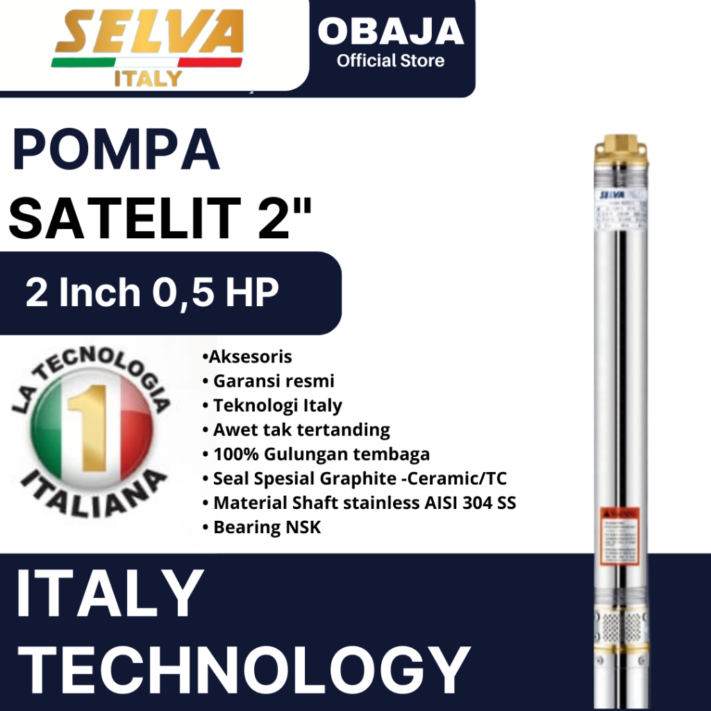 Selva Pompa Satelit 2 inch 0.5 HP Selva/ pompa submersible 2 inch 0.5 HP Selva