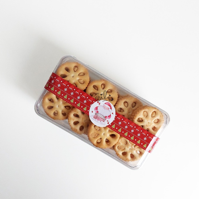 

(SC068/SC069) stiker natal merry christmas CHERRY SANTA untuk toples