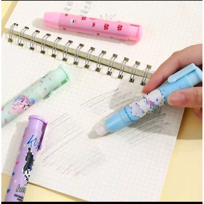 

penghapus pensil mekanik Karakter lucu bentuk pulpen cute mechanical eraser