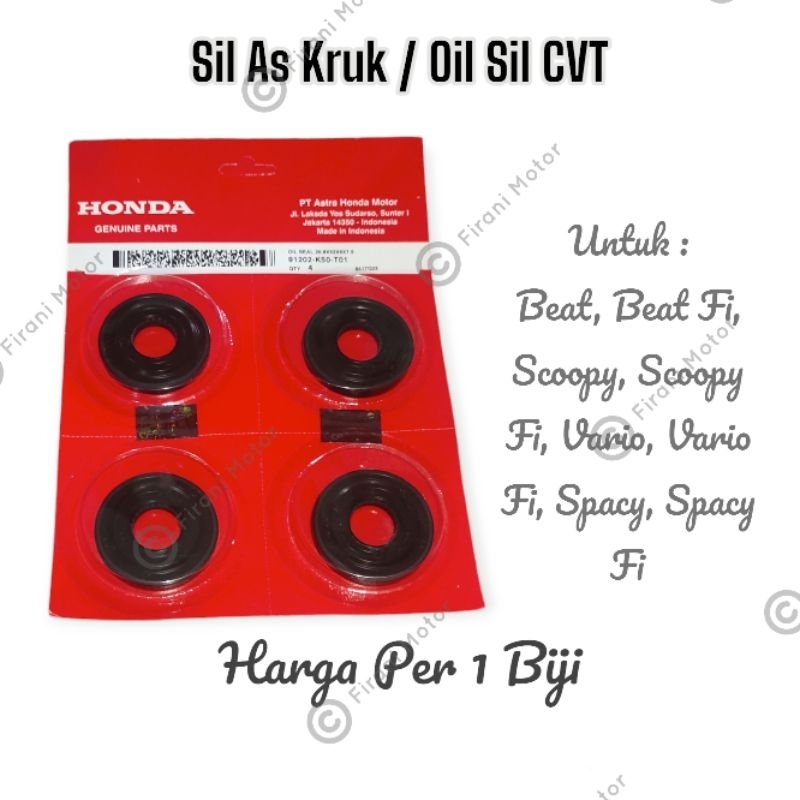 SIL AS KRUK OIL SEAL CVT AHM HONDA UNTUK SCOOPY BEAT SPACY VARIO